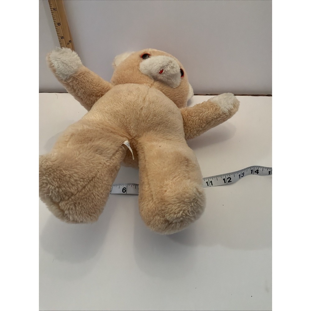 Vintage Rushton Teddy Bear Plush Tan 15" Stuffed Animal Toy Tested Works Musical - Picture 7 of 9